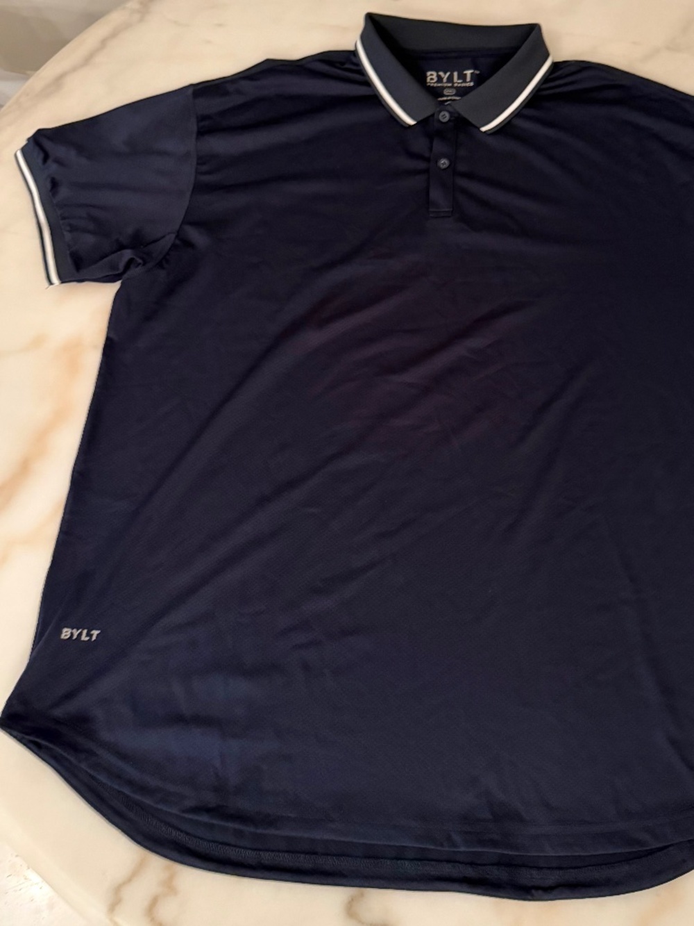 Bylt / XXL / Navy blue performance mesh Polo